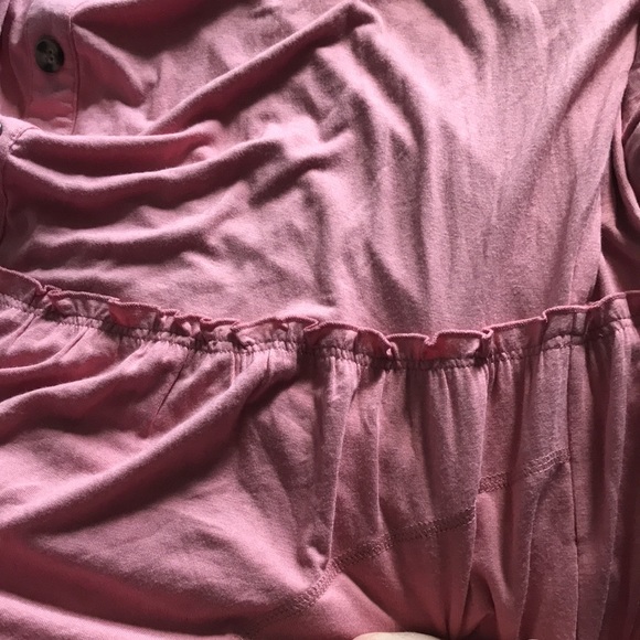 ROBERT LOUIS Punch pink ruched sleeve faux button dress brand new Size 1X - Picture 10 of 10